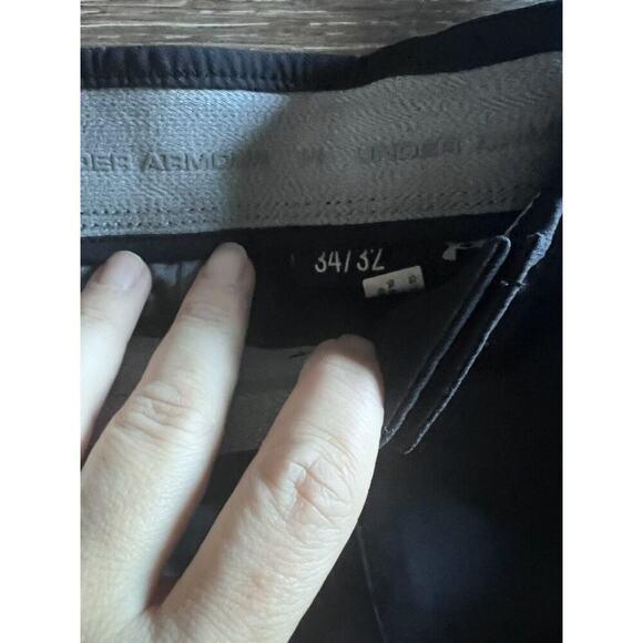 Under Armour Golf Pants Men’s Size 34x32 Black Stretch Elastic Waist - Picture 5 of 11